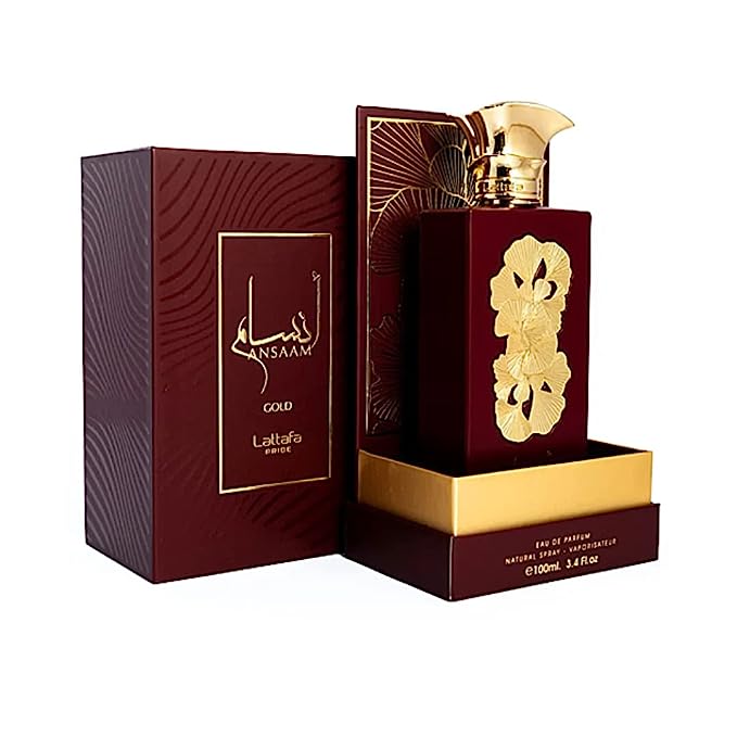 Lattafa Ansaam Gold Unisex  Eau De Parfum Spray 3.4 Ounce