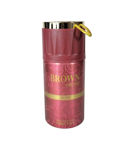 Fragrance World Brown Orchid Ruby Body Spray - 250ml 8.5 fl. oz. | For Women
