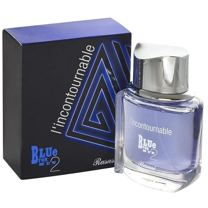 RASASI Blue 2 L'incontournable EDP Spray for Men, 2.5 Ounce