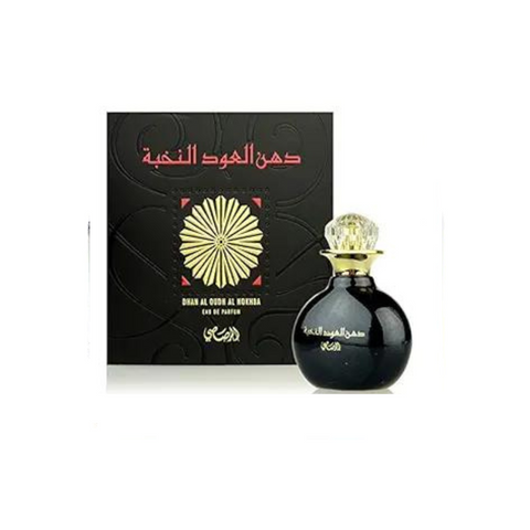 Dhan Al Oudh Al Nokhba Men and Women (Unisex) EDP - 40 ML (1.3 oz) | Exquisite Oriental Blends | Diffusive Notes of Woods, Oud, Spices, Musk, Rose, Amber | Elegant bottle | Warmth of Oudh I by RASASI Perfumes (Dhan Al Oud Al Nokhba)