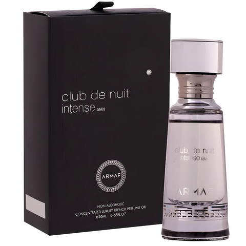 Armaf Club De nuit Intense Concentrated French Perfume Oil Alcohol Free For Men 20 ml /.67 oz (Club De Nuit Intense)